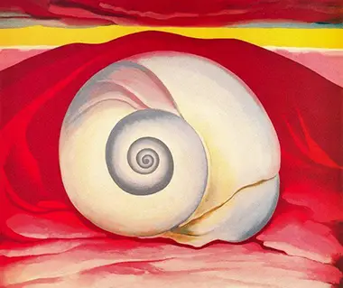 Red Hill and White Shell Georgia O'Keeffe